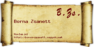 Borna Zsanett névjegykártya